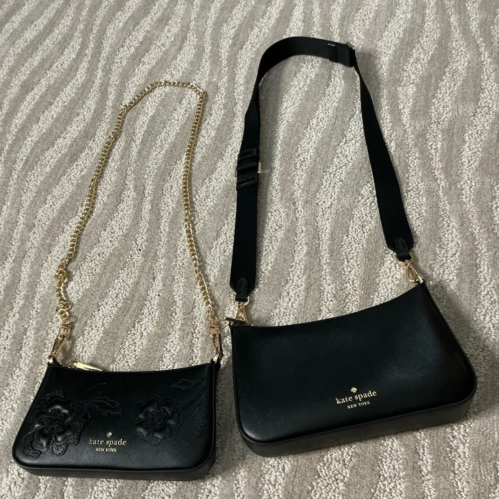 Kate Spade Black Crossbody Bag with Floral Design - Picture 13 of 16